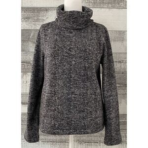 J. Crew Mercantile Black and White Turtleneck Long Sleeve Pullover Sweater Sz L